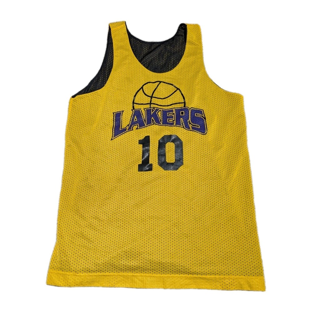Vtg Number 10‎ A4 Los Angeles Lakers Reversible Jersey